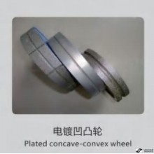 Plated concave-convex wheel