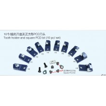 Tooth holder and square PCD bit(10pc/set)